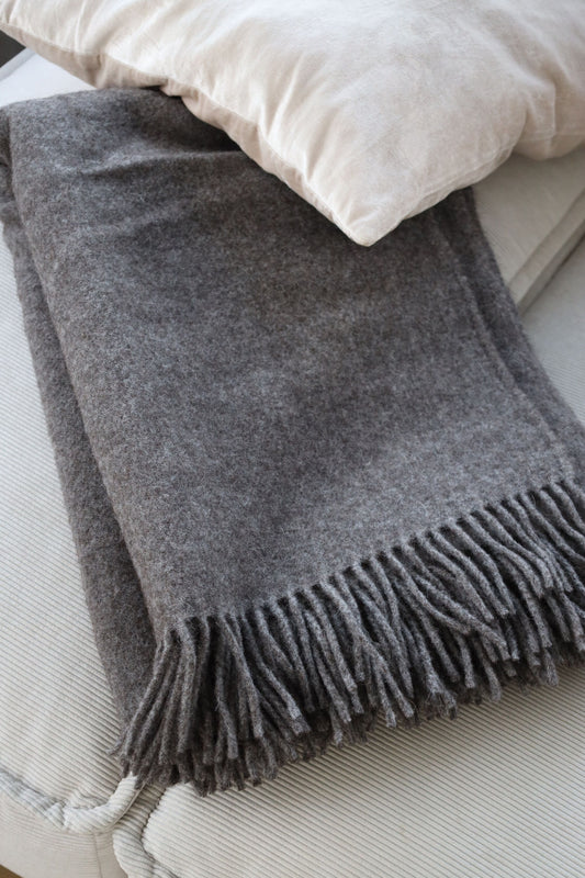 Julia Throw Dark Grey - - NATURES COLLECTION -