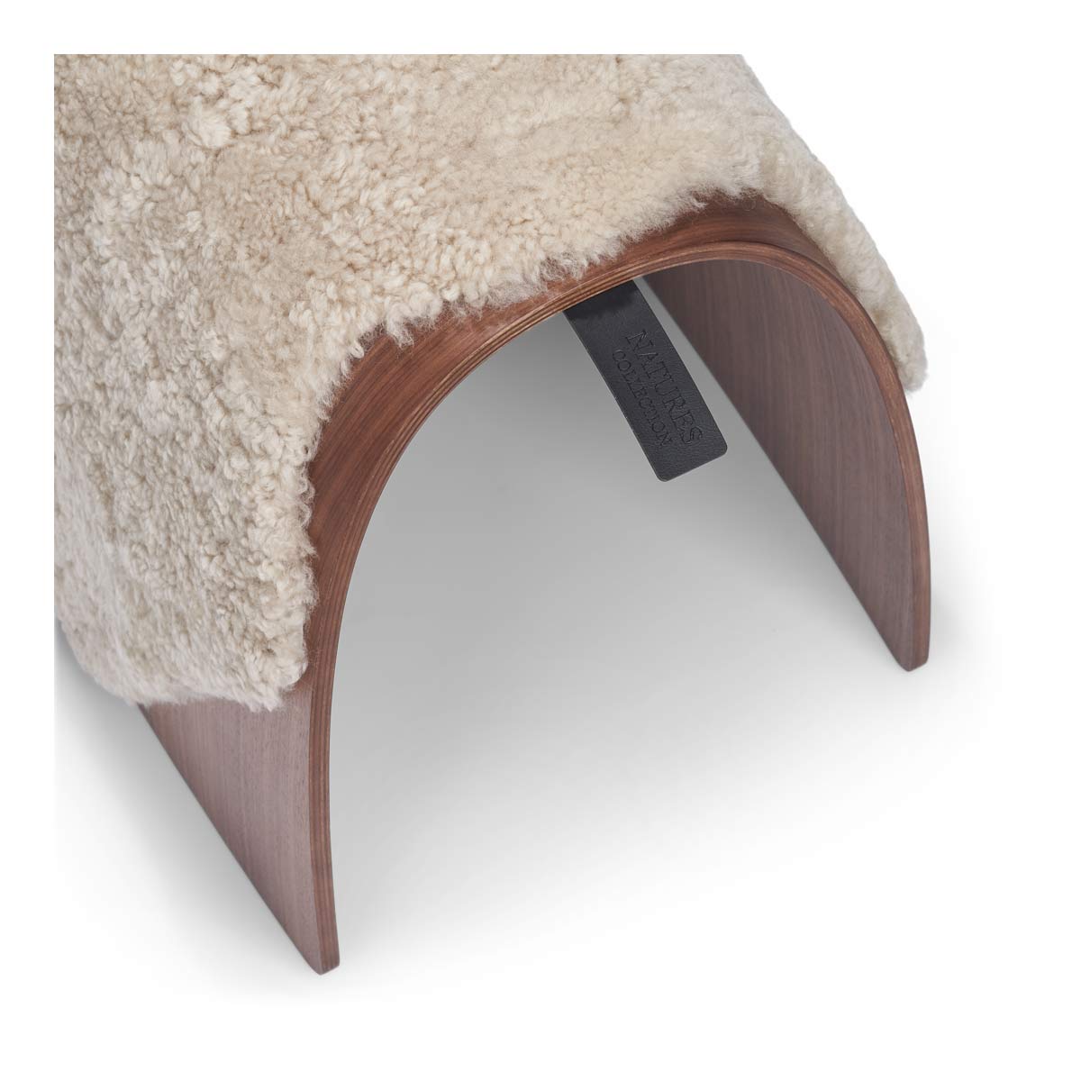 Sheep Stool Cover Short Wool Pearl Medium
