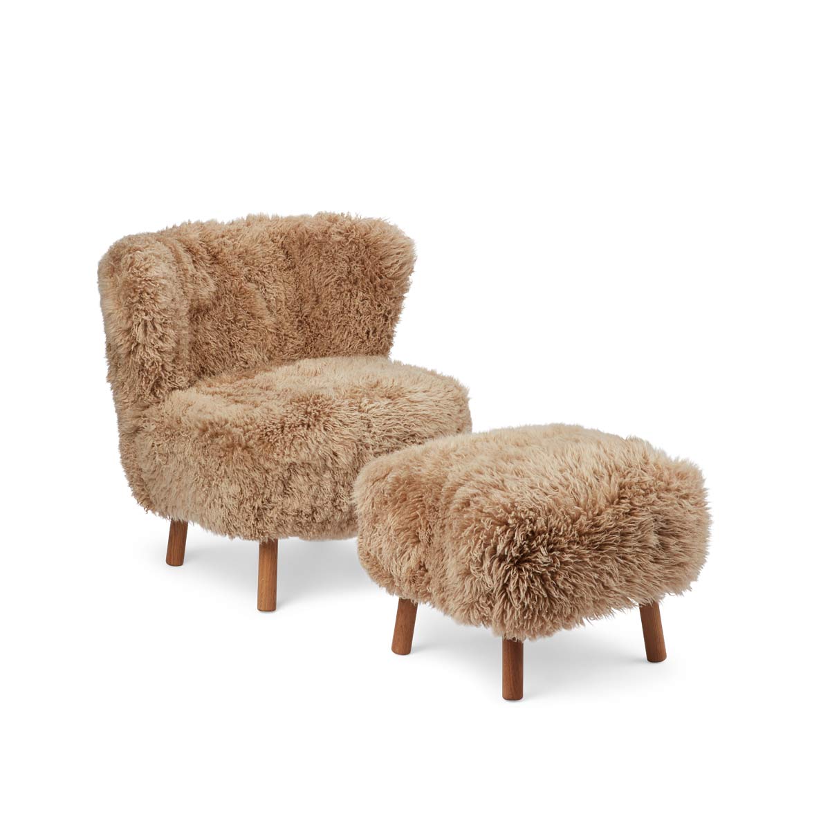 Emily Foot Stool Honey Oak Legs