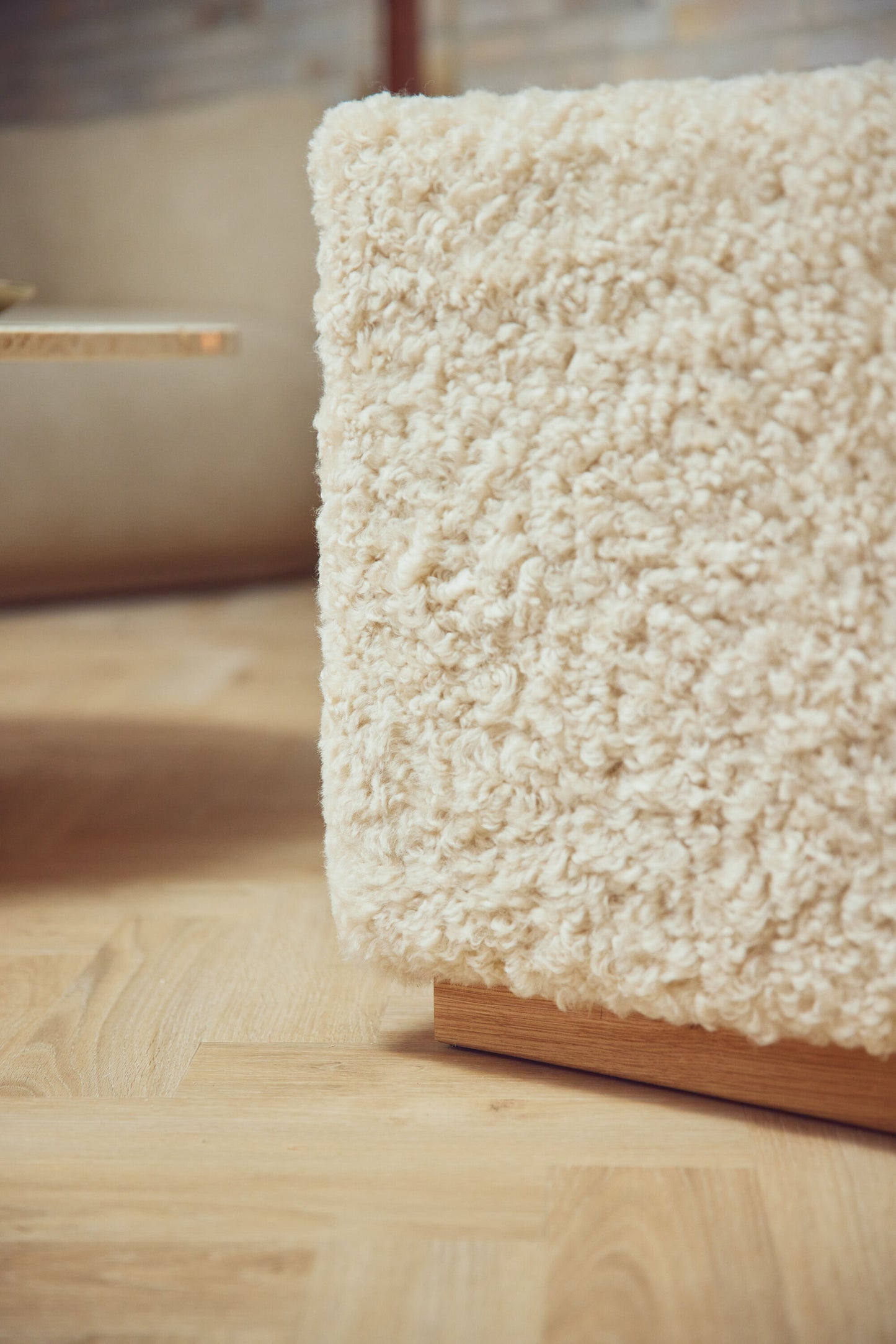 Benjamin Cube Stool/Pouf Pearl & Oak