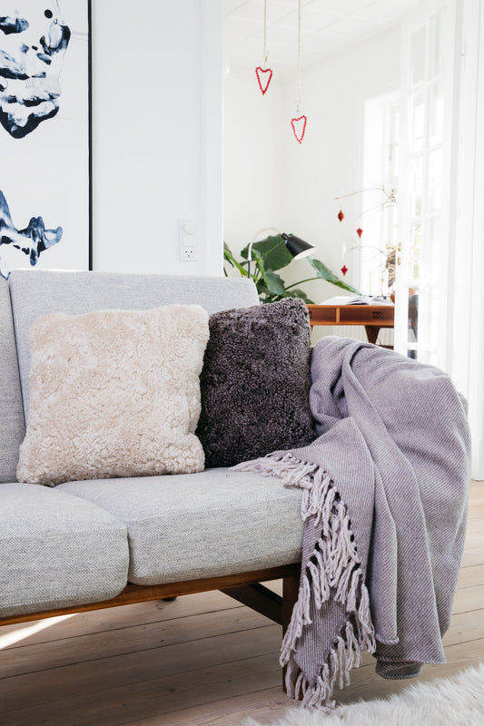 Sheepskin Cushion SW Doublesided Pearl Medium