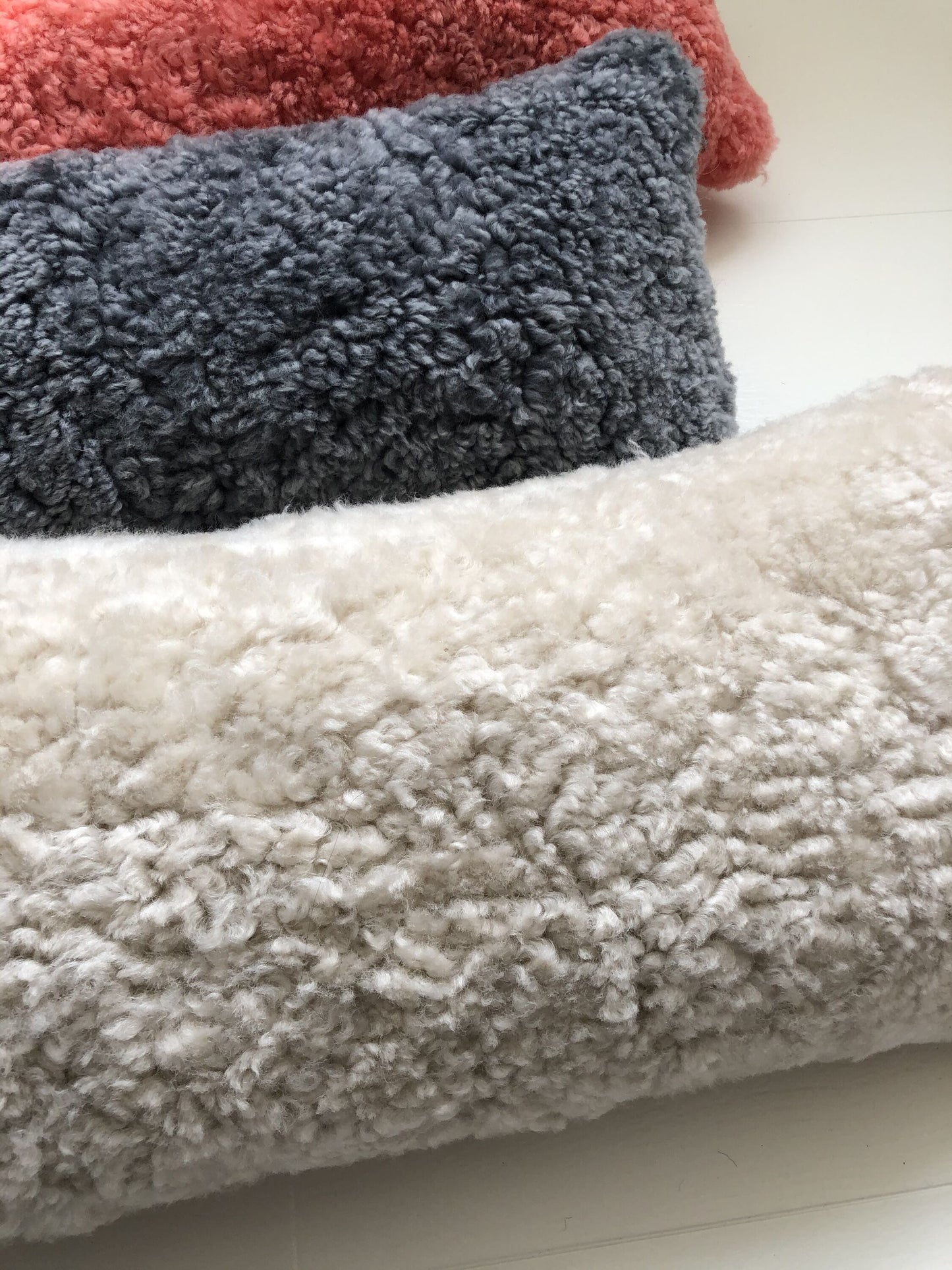Sheepskin Cushion SW Doublesided Ivory Medium