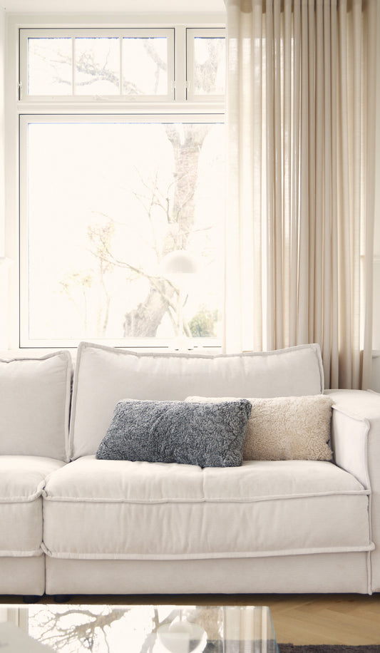 Sheepskin Cushion SW Doublesided Ivory Medium