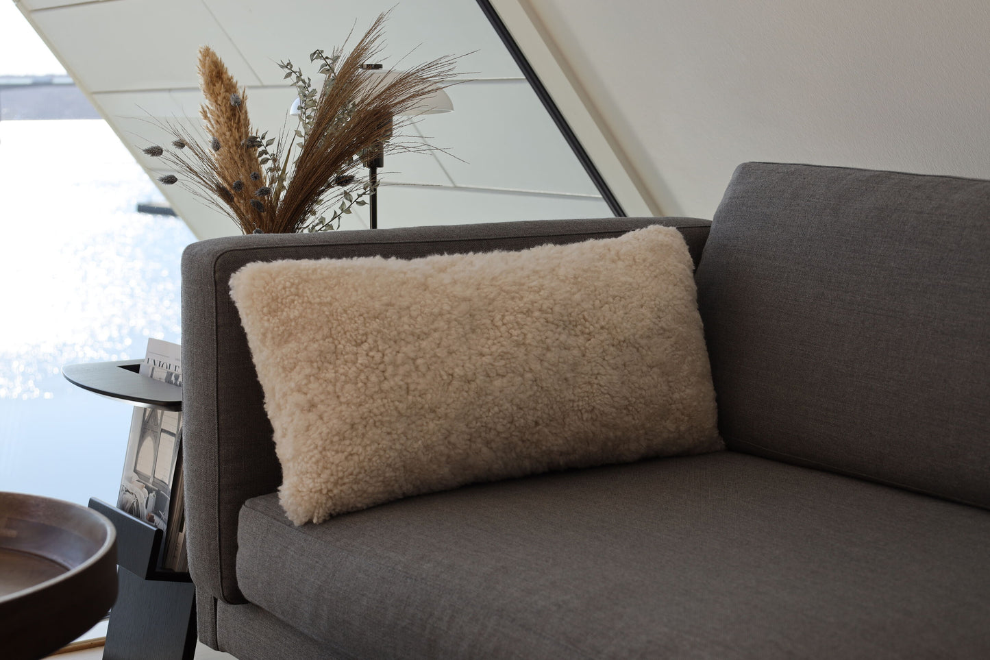 Sheepskin Cushion SW Doublesided Ivory Medium