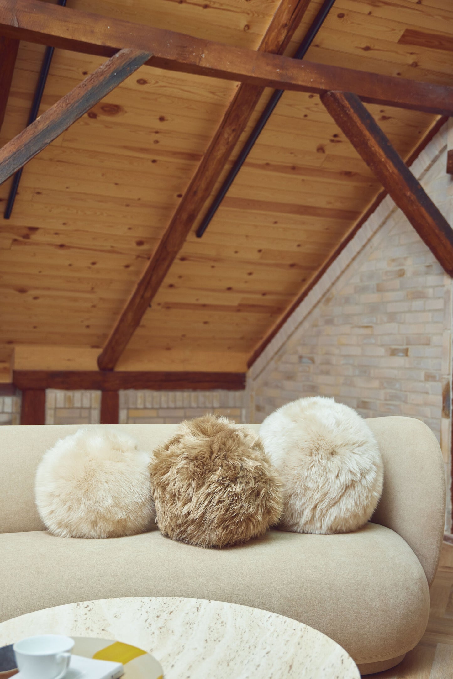 Angelite Cushion Taupe Large