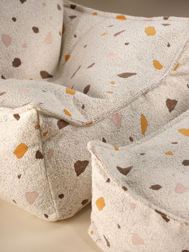 Wigiwama Terrazzo Square Ottoman - Multi-Colour