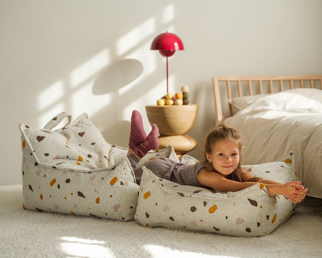 Wigiwama Terrazzo Square Ottoman - Multi-Colour