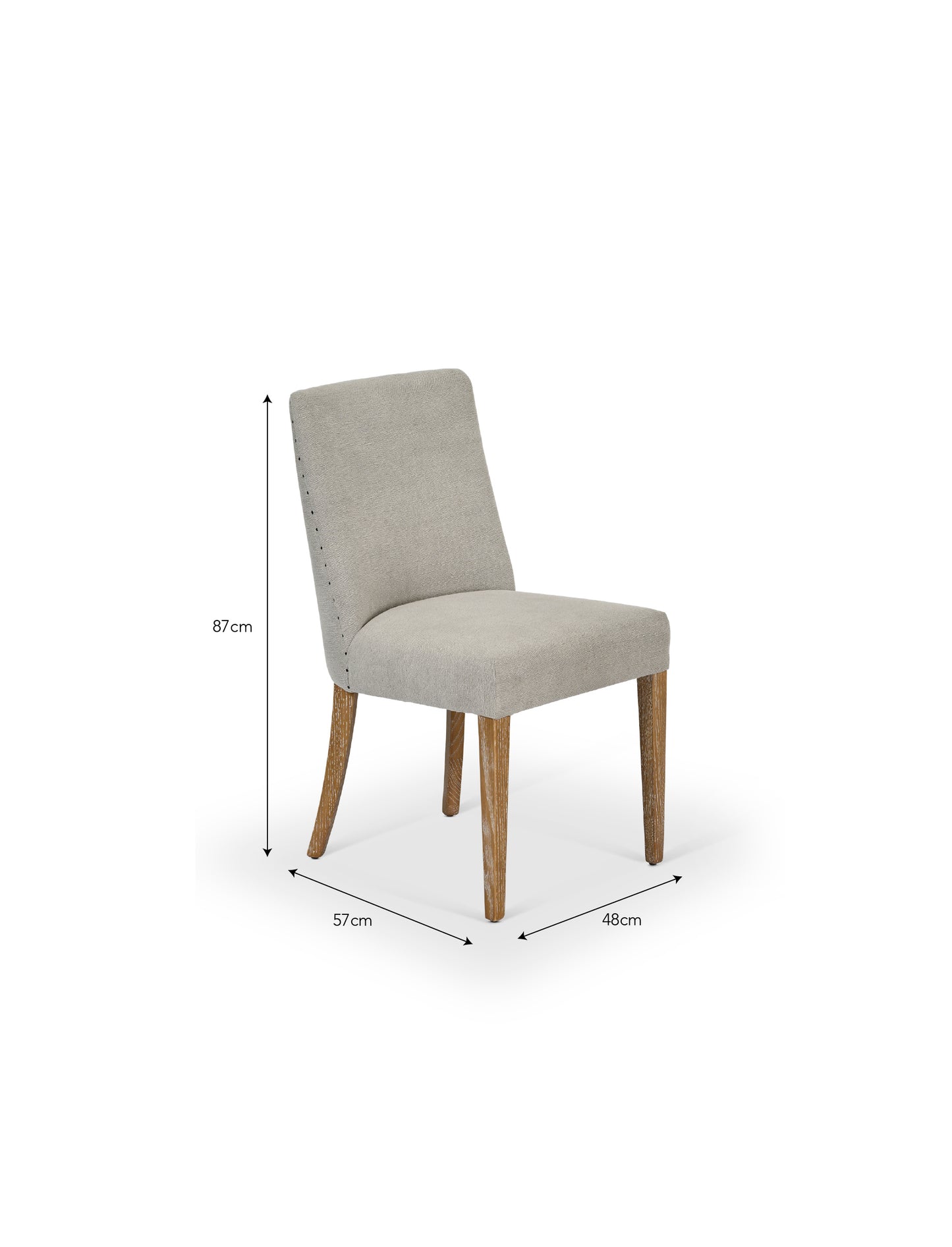 Wraysbury Dining Chair Set of 2 Grey - Dining Chairs & Benches - Garden Trading -