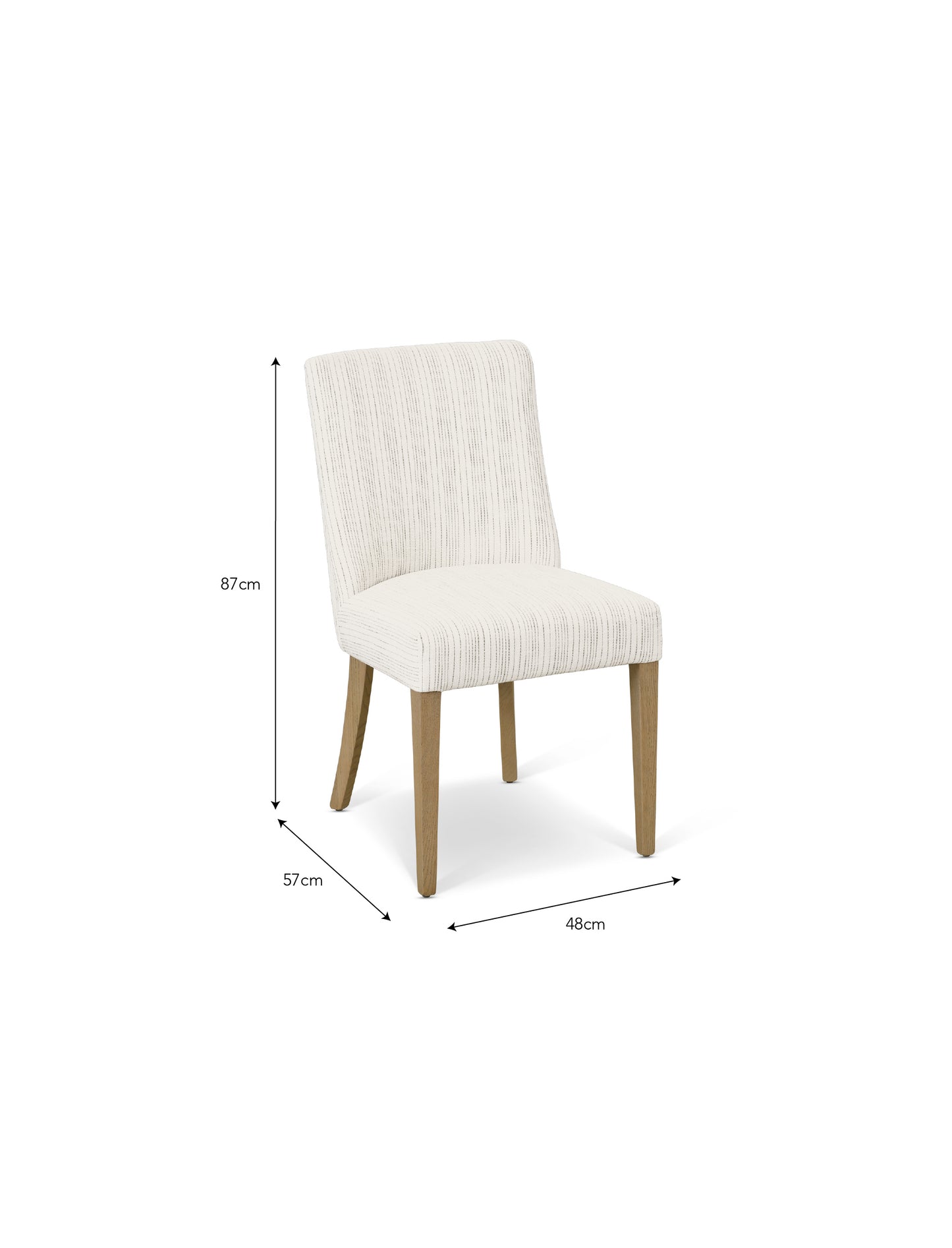 Wraysbury Dining Chair Set of 2 Stripe - Dining Chairs & Benches - Garden Trading -