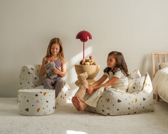 Terrazzo Marble Pouffe