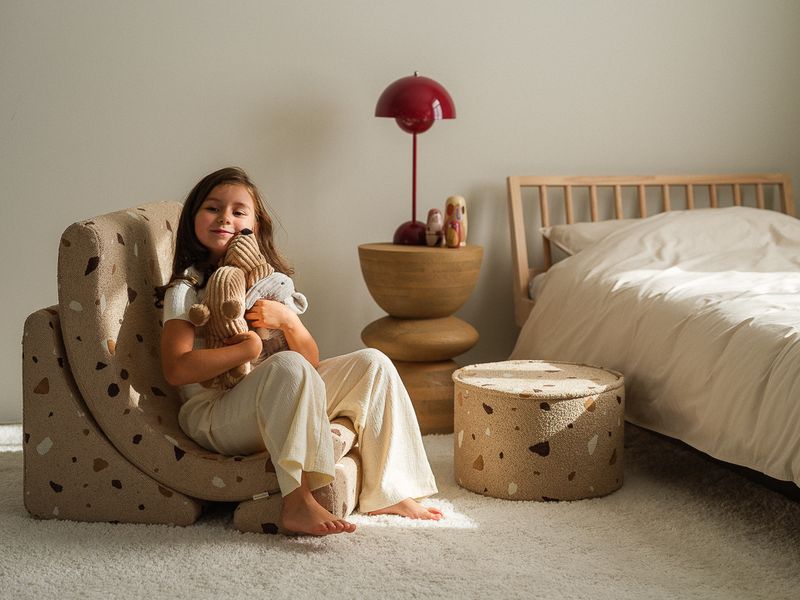 Wigiwama Terrazzo Pouffe - Brown
