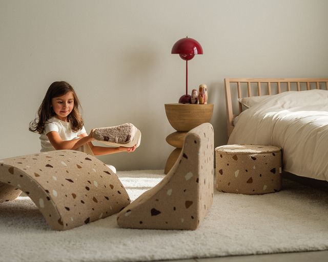 Wigiwama Terrazzo Pouffe - Brown