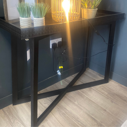 Barland Console Table Black - CONSOLE - Gallery Direct -