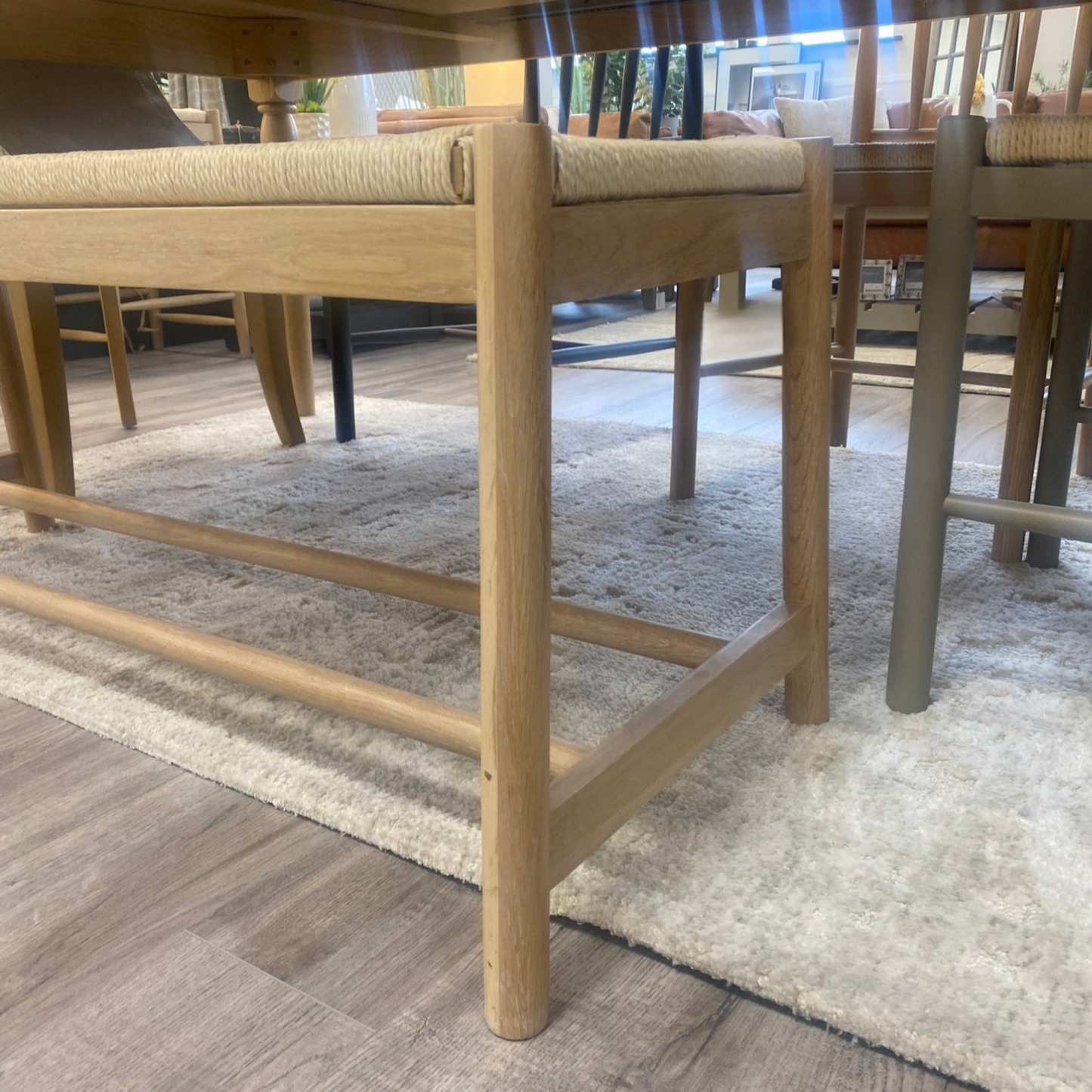 Farmhouse Rope Bench
