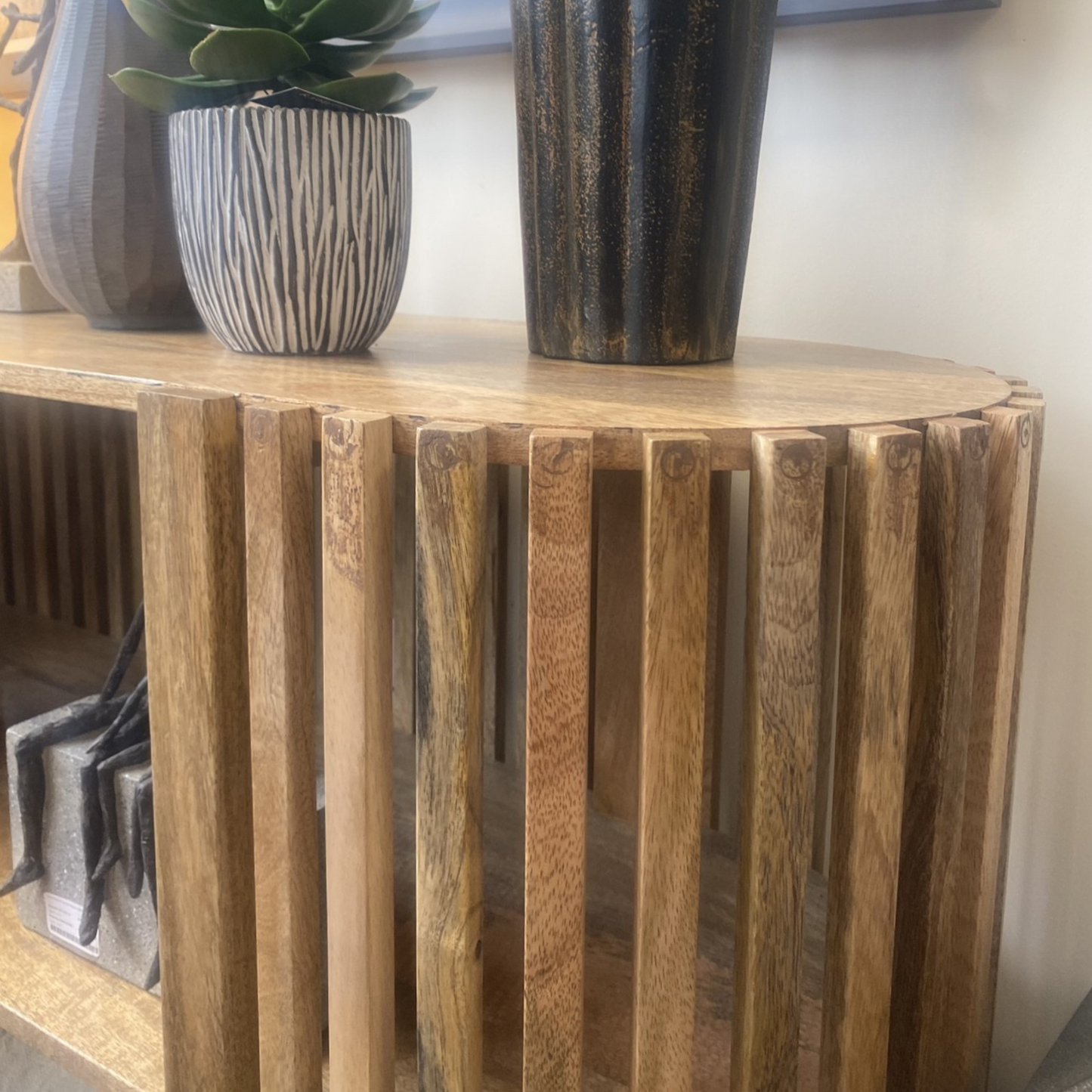 Wern Slatted Console Table
