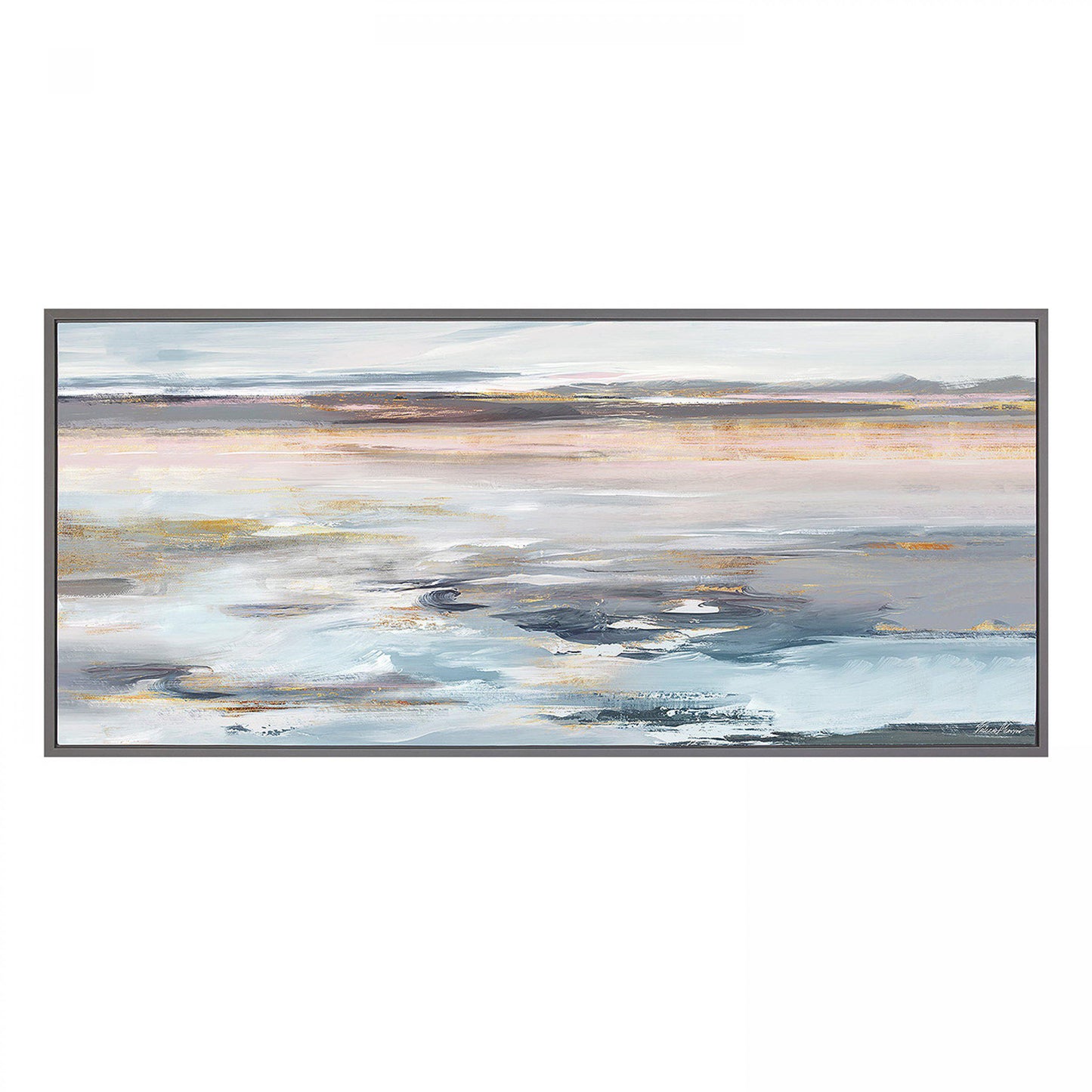 Estuary Tide Framed Canvas