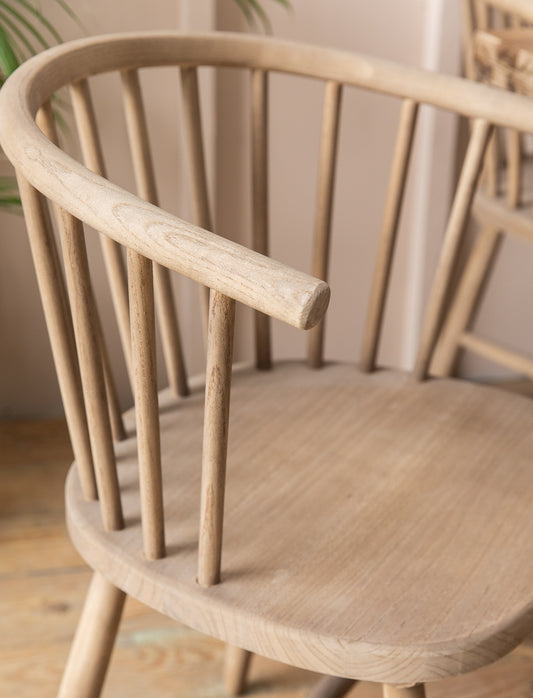 Landrake Curved Back Dining Chair Set of 2 Natural