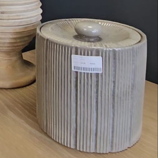 Glaze Jar Grey Large