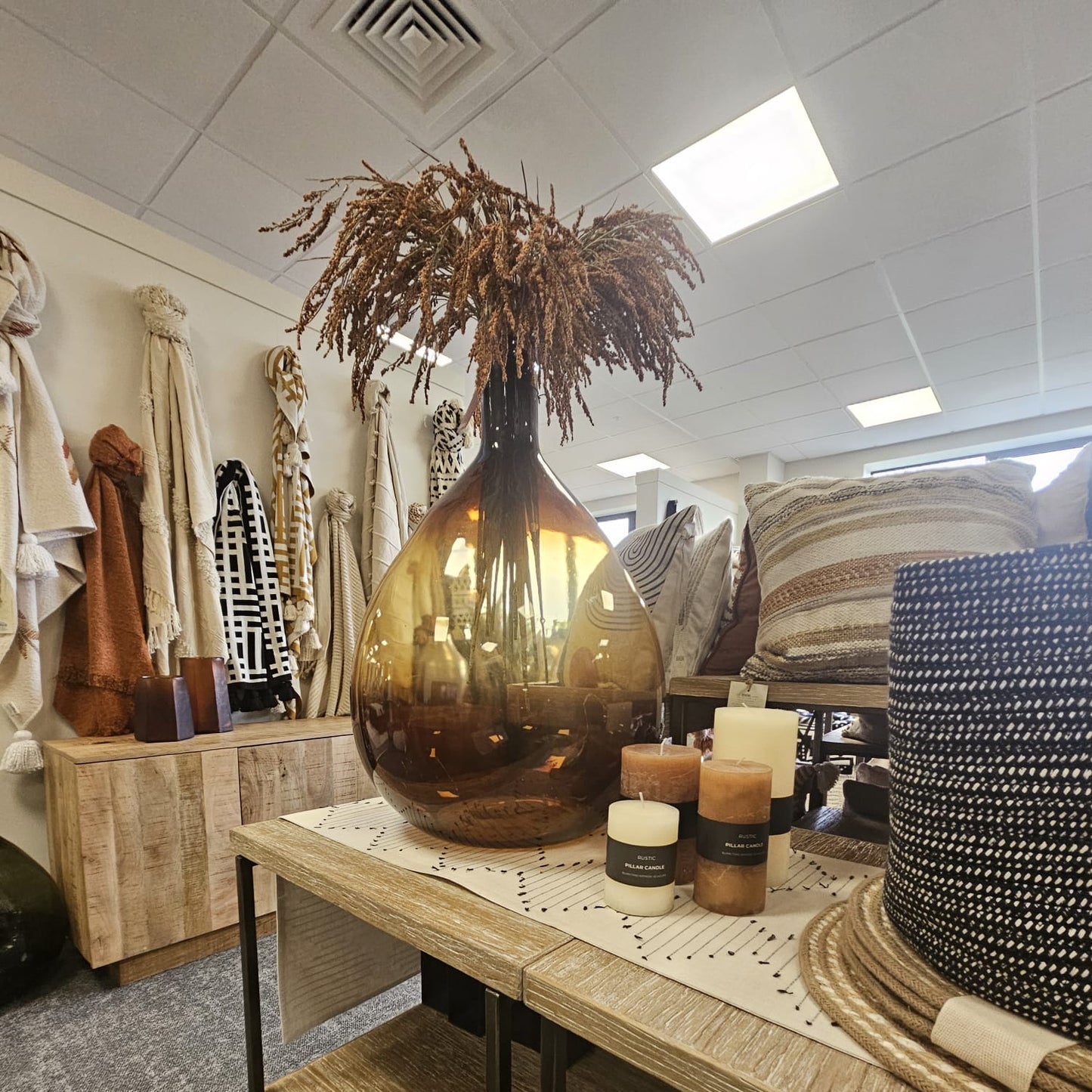 Arthur Giant Bottle Vase Amber