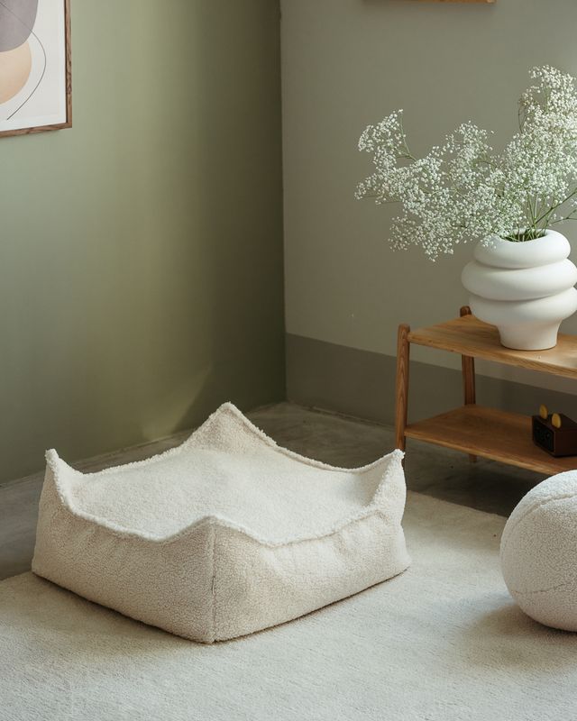 Wigiwama Square Ottoman - Cream
