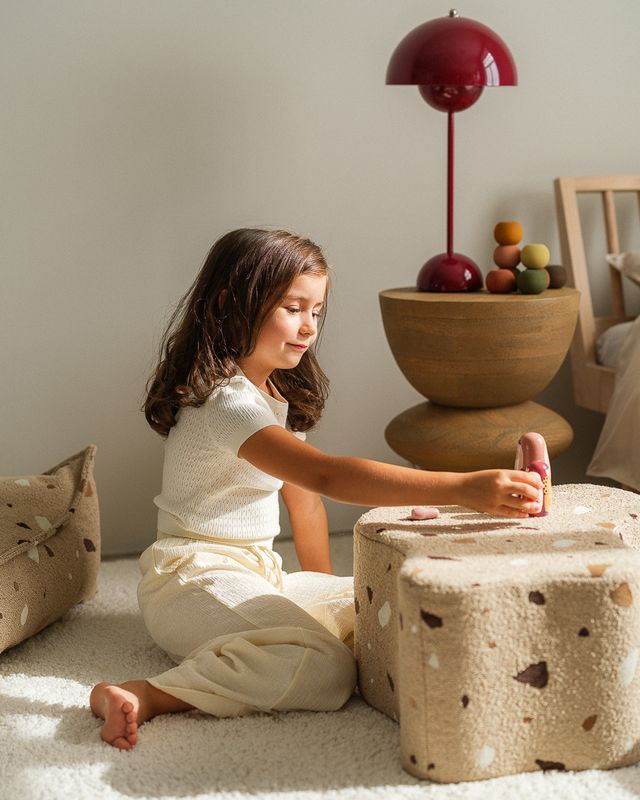 Wigiwama Terrazzo Cloud Pouffe - Brown