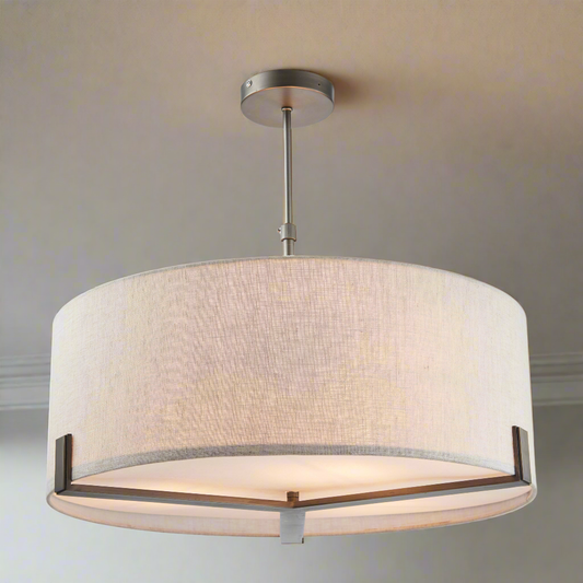 Pritchard Pendant Light Bronze/Natural - PEND - Gallery Direct -