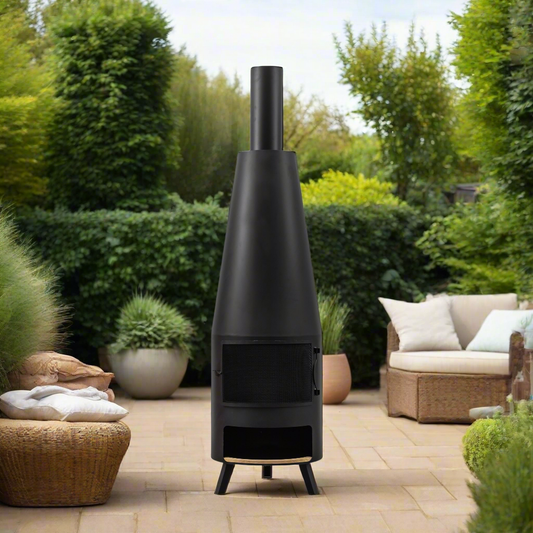 Gwyr Chiminea with Pizza Shelf - FIREPITS - Gallery Direct -