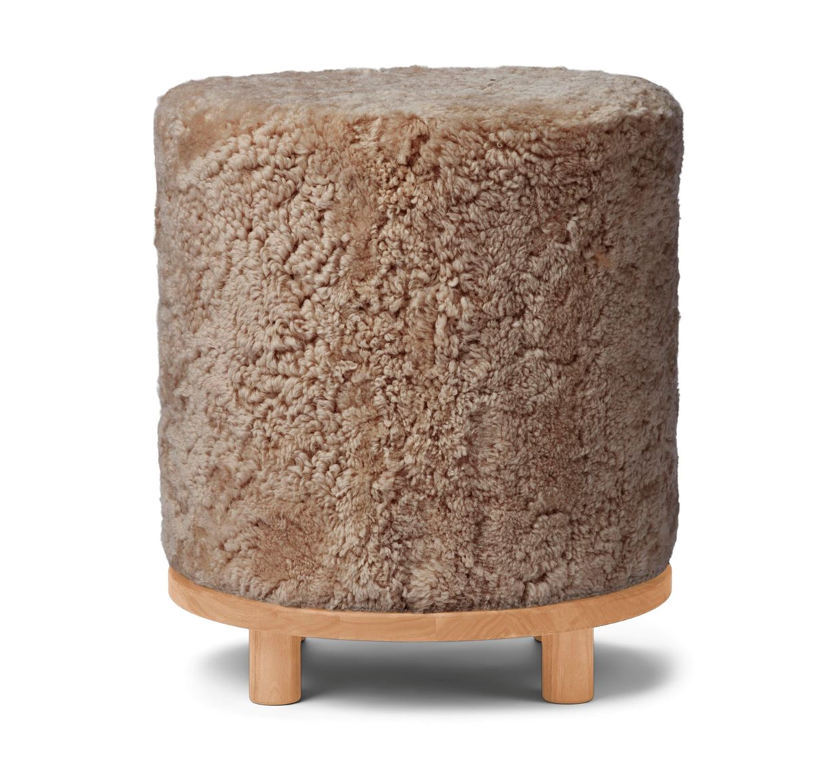 Simon Stool/Pouf Taupe Oak Legs