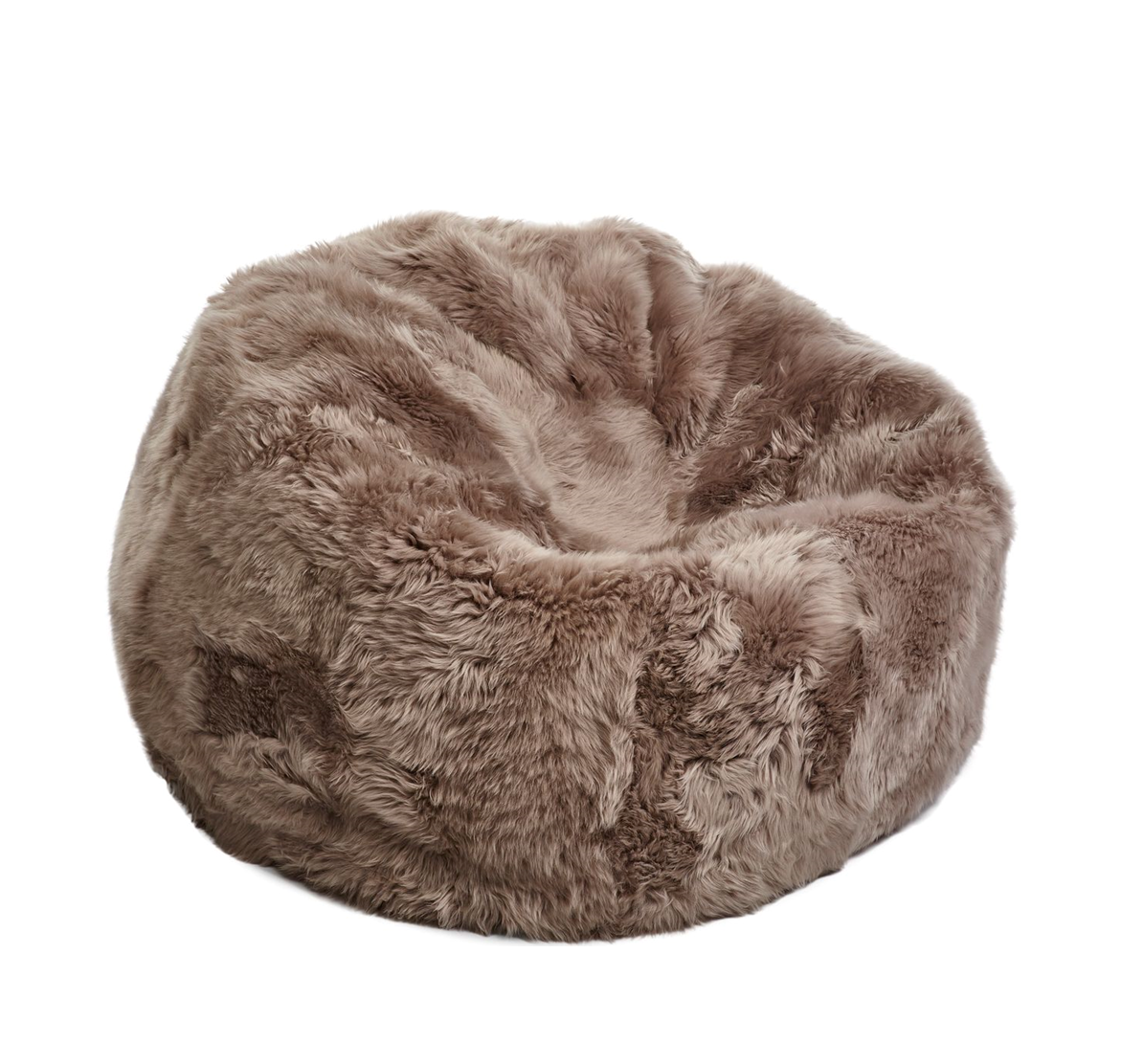 Round Sheepskin Bean Bag Dove Medium