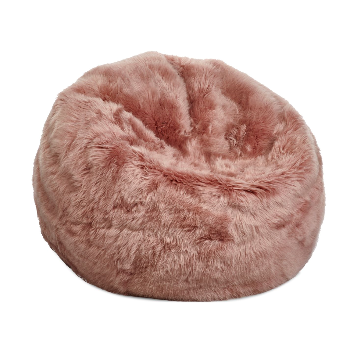 Round Sheepskin Bean Bag Rose Large