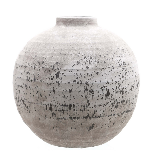 Tobias Aged Stone Ceramic Vase Large