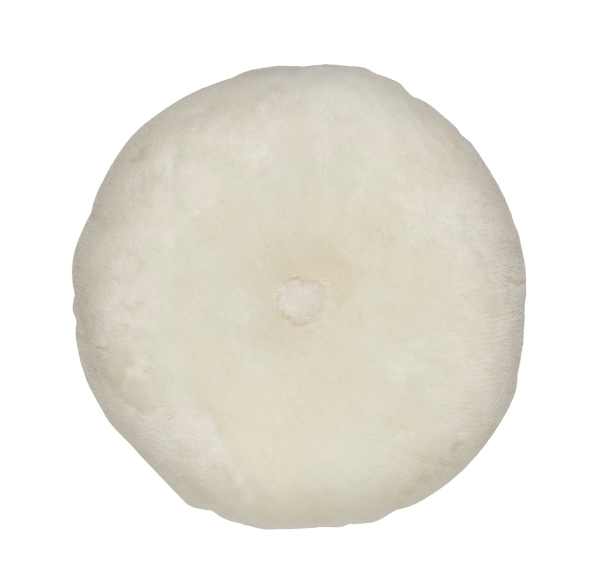 Round Moccasin Cushion Doublesided White