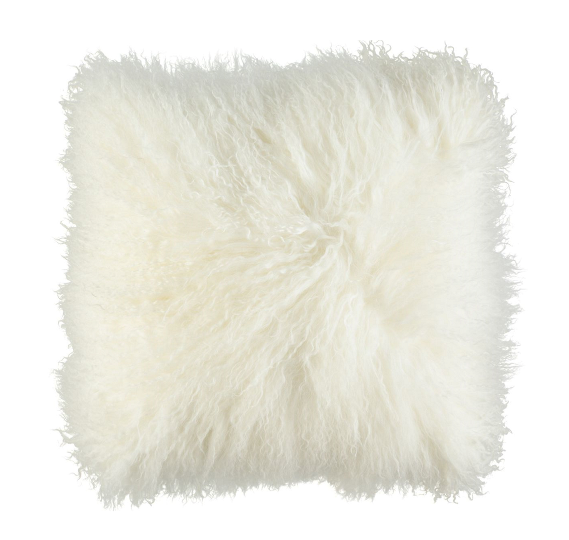 Curly Sheepskin Cushion Doublesided Ivory Small
