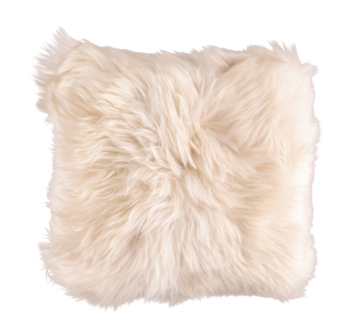 Sheepskin Cushion LW Leather Back Square Linen Large