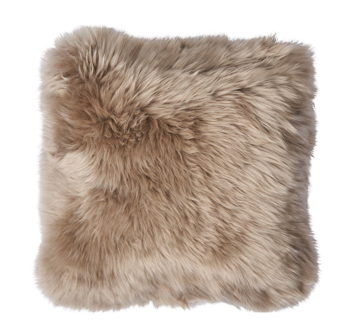 Sheepskin Cushion LW Double-Sided Square Taupe Large