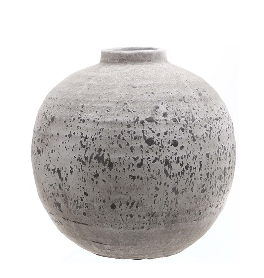 Tobias Aged Stone Ceramic Vase Medium