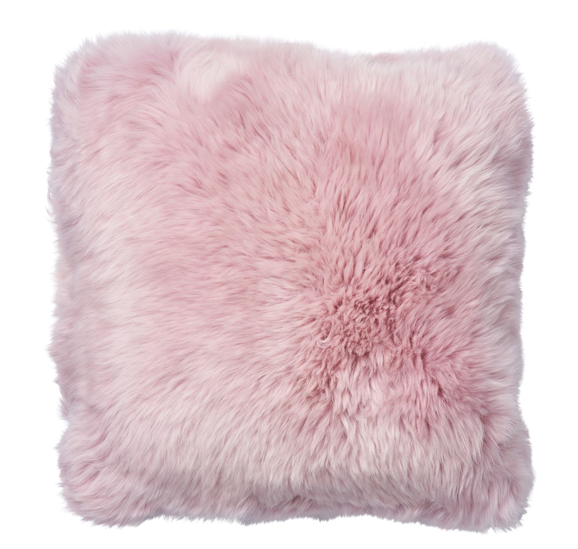 Sheepskin Cushion LW Double-Sided Square Coral Silver Pink Medium