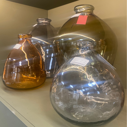 Smoke Handblown Glass Vase