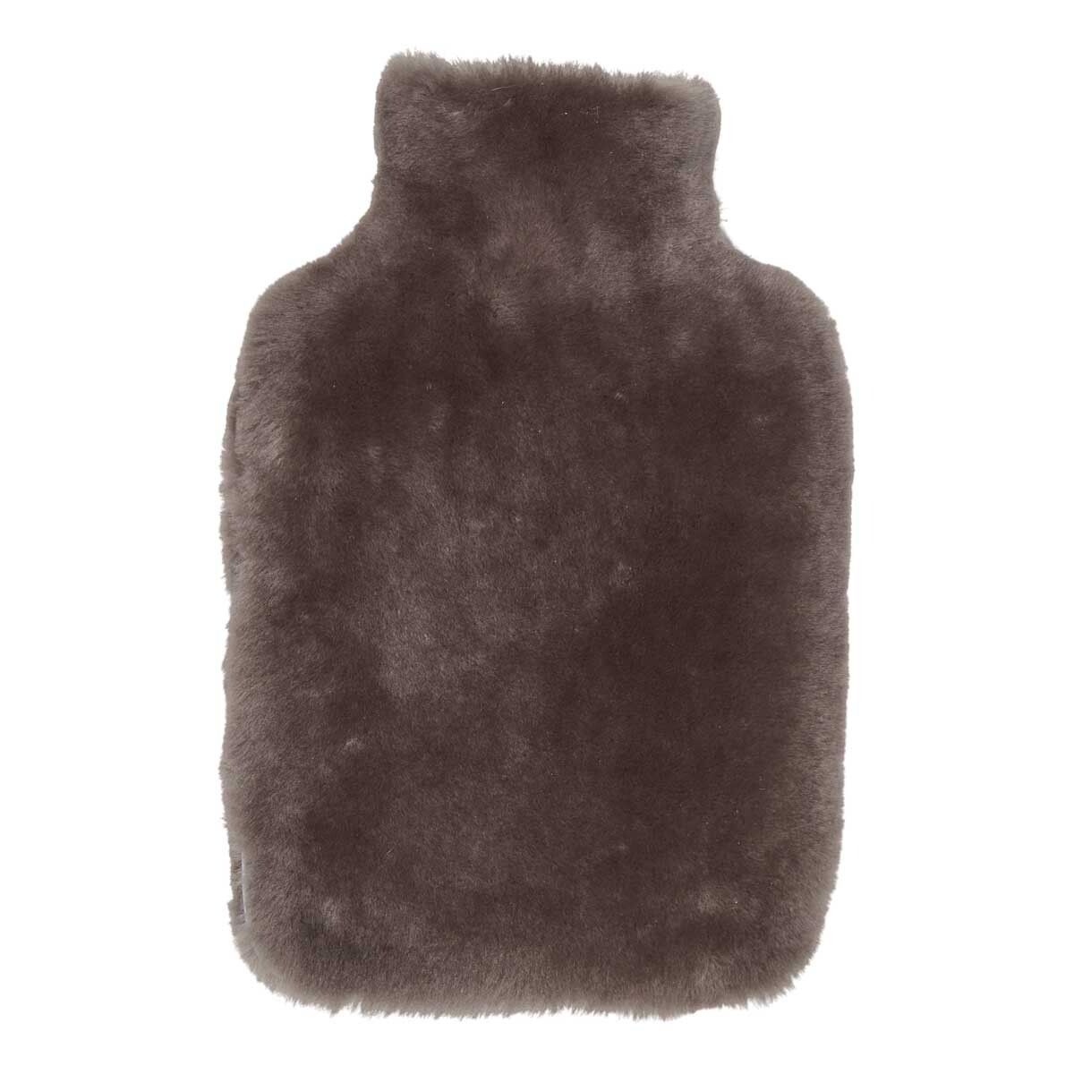 Moccasin Hot Water Bottle Dark Grey