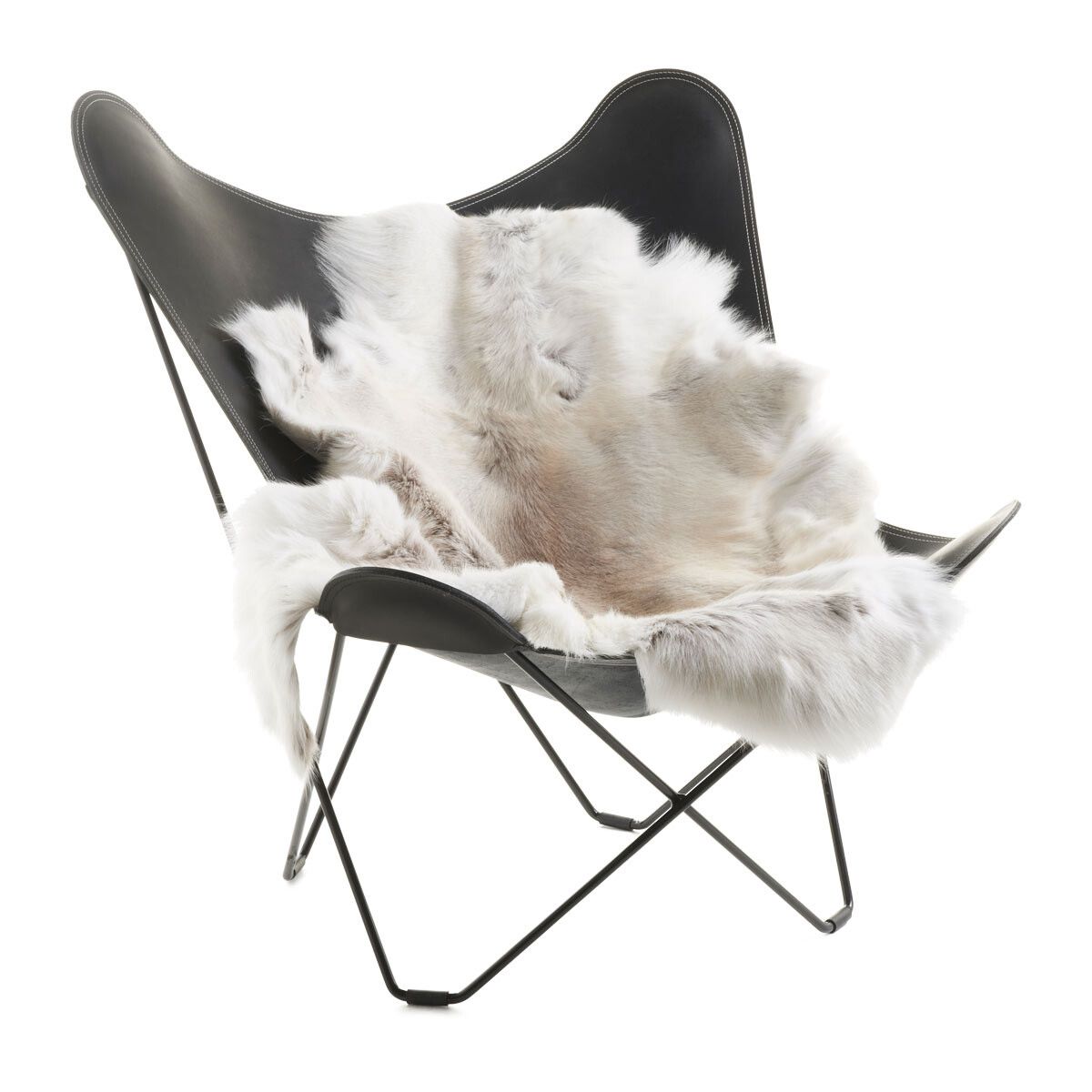 Reindeer Hide Rug/Throw Natural Light