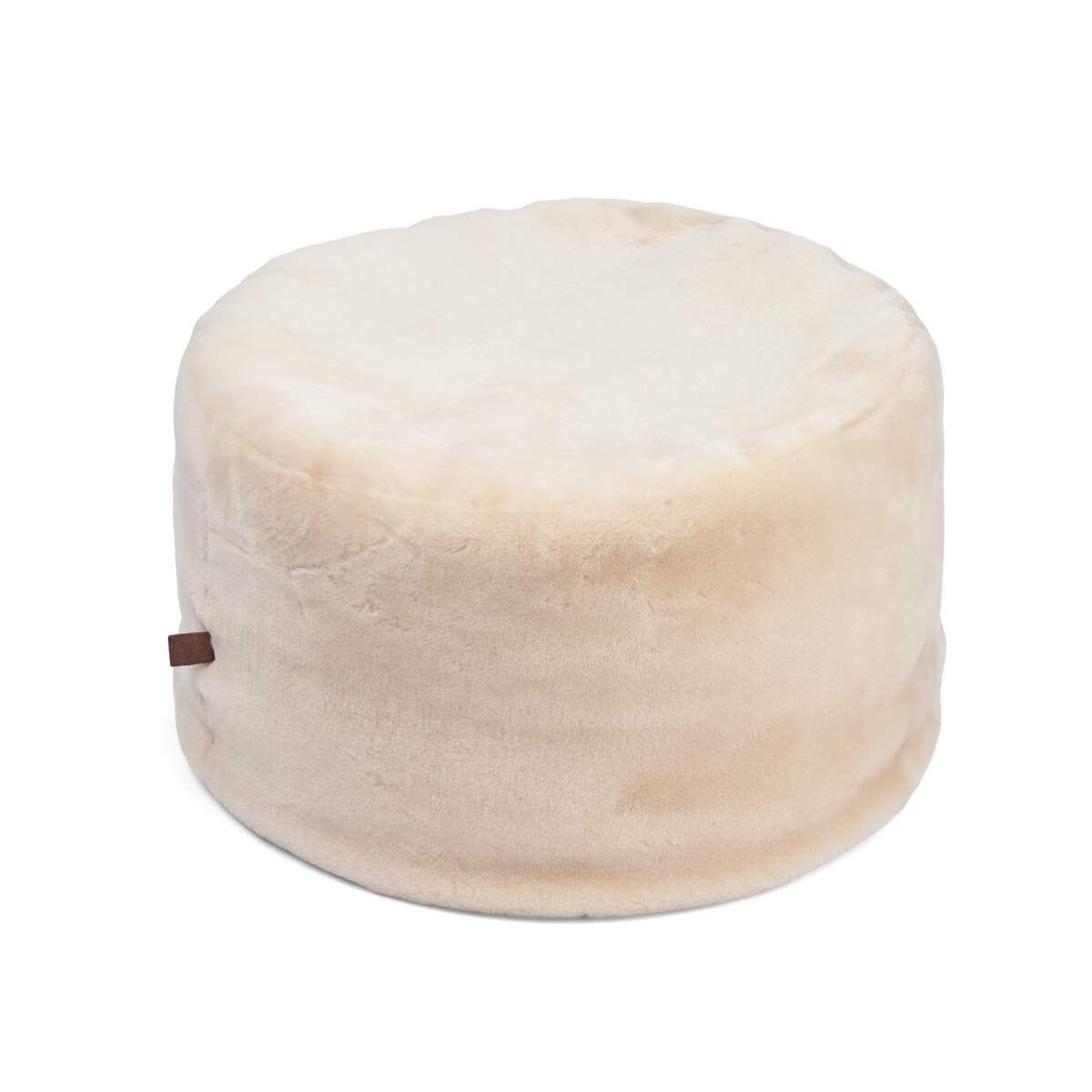 Round Moccasin Pouf Natural