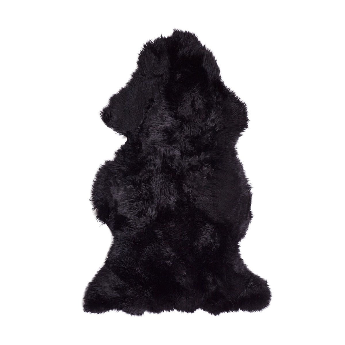 New Zealand Sheepskin Long Wool Rug/Throw Black
