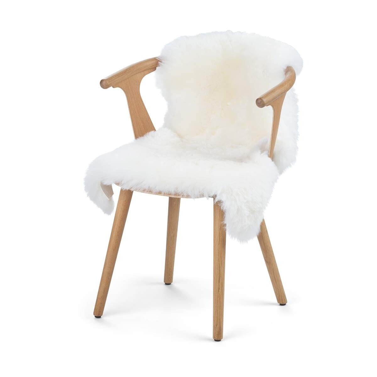 UK Sheepskin Rug/Throw Natural Off-White 100-110 cm