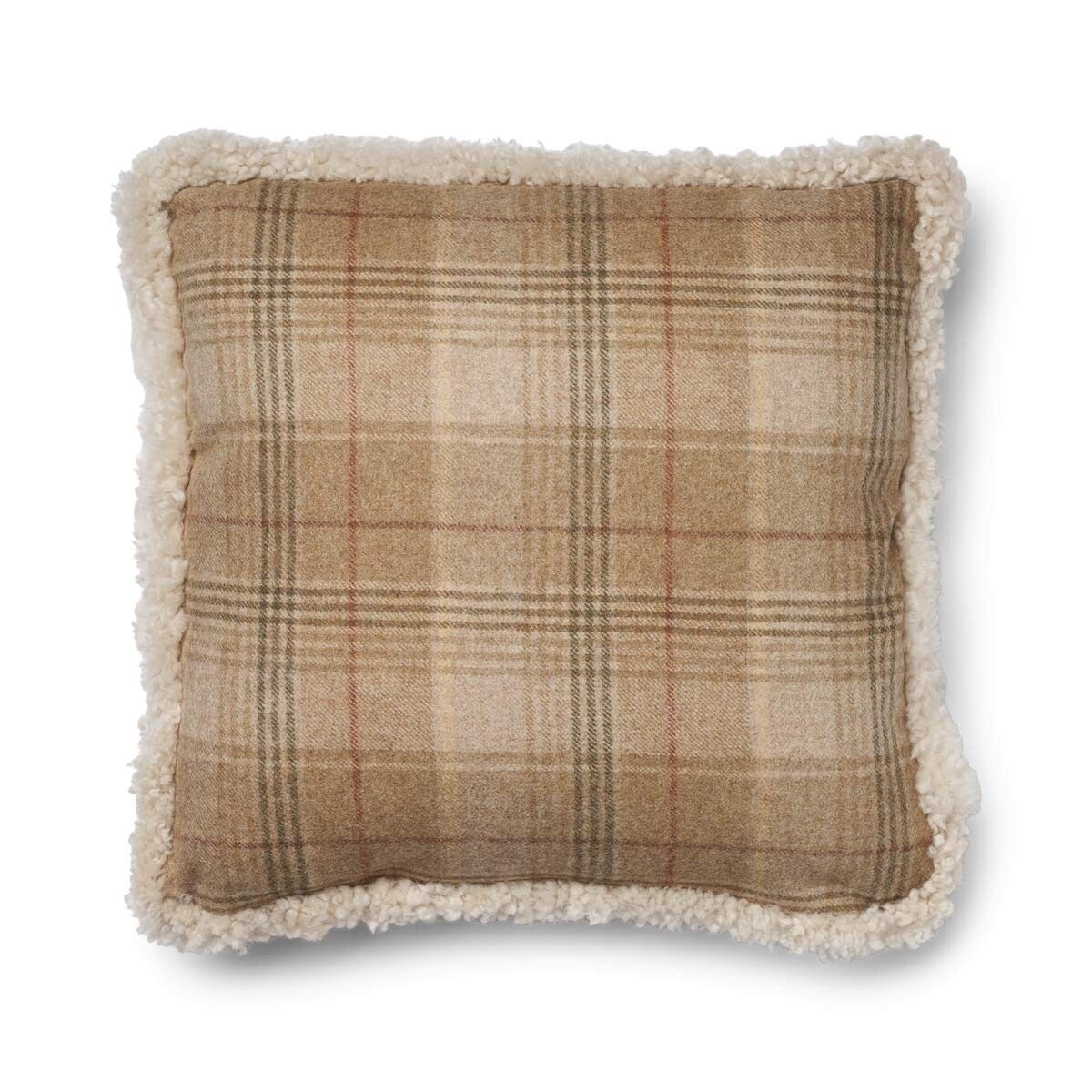 Wool Cushion Doublesided Sand-Beige/Pearl Large