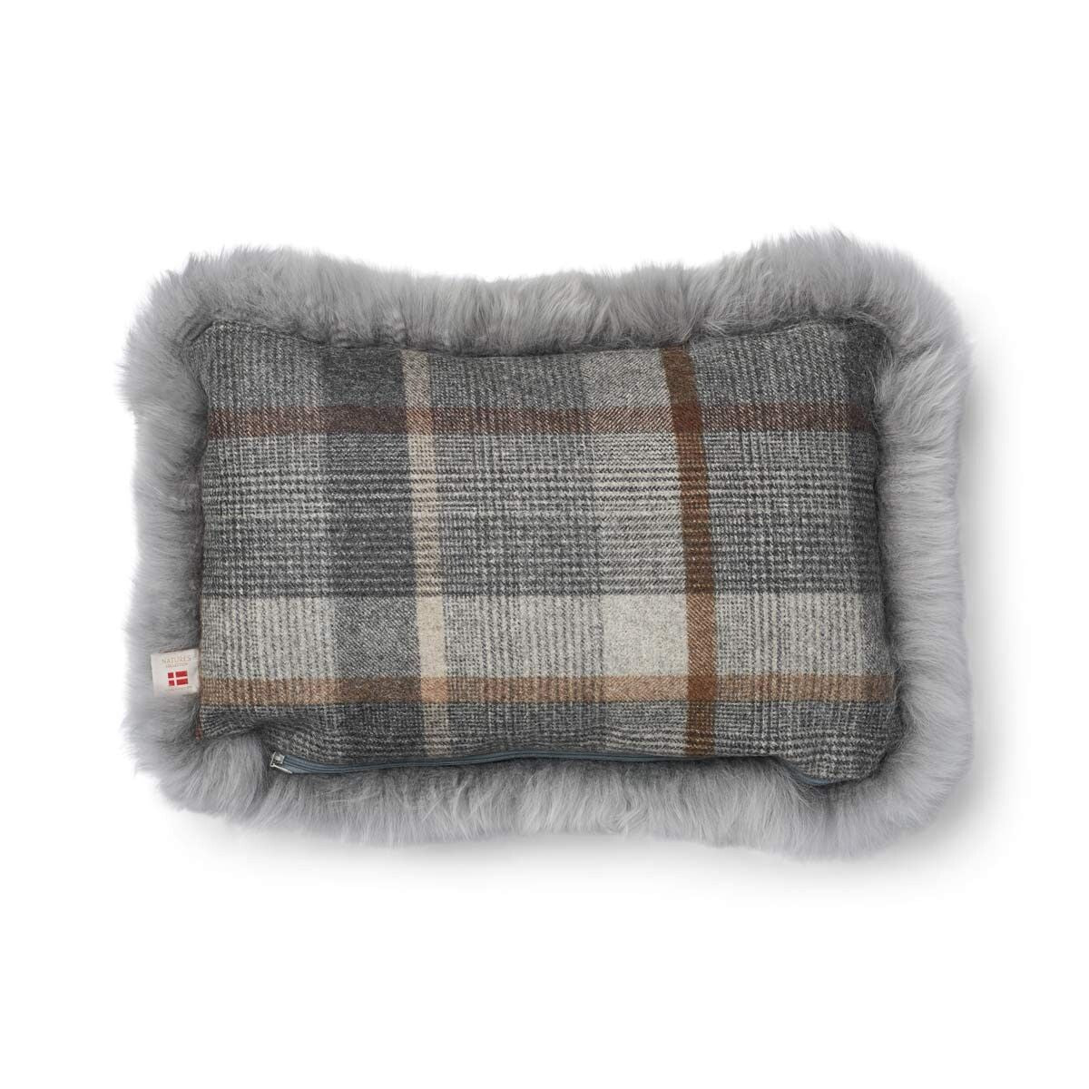 Single Side Long Trim Cushion Glencheck Grey/Light Grey Medium