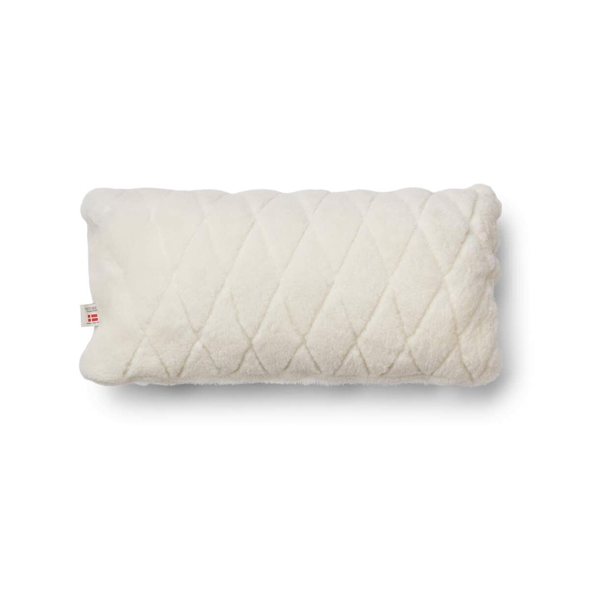 Moccasin Checked Cushion Doublesided White Medium