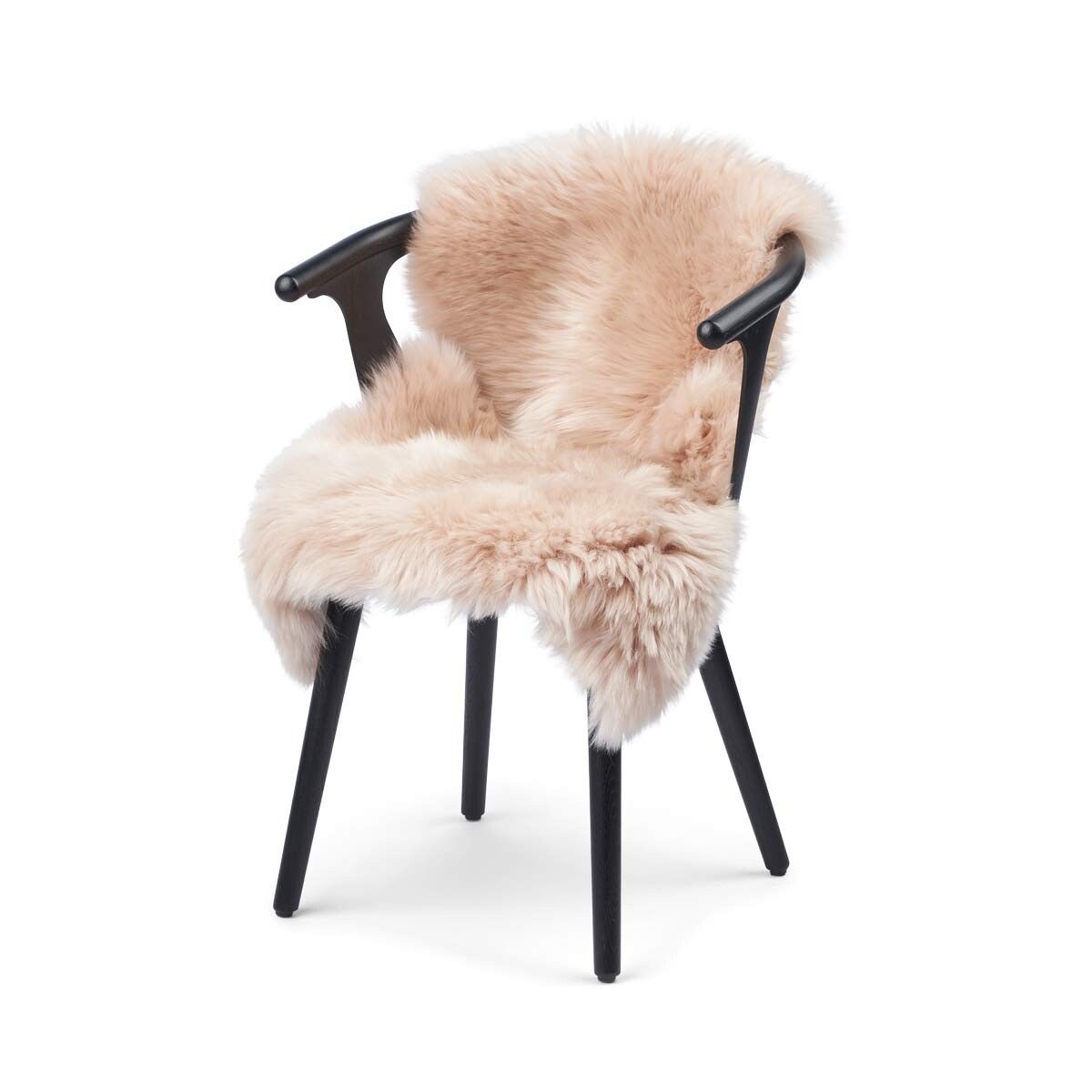 New Zealand Sheepskin Long Wool Rug/Throw Smoke Pink