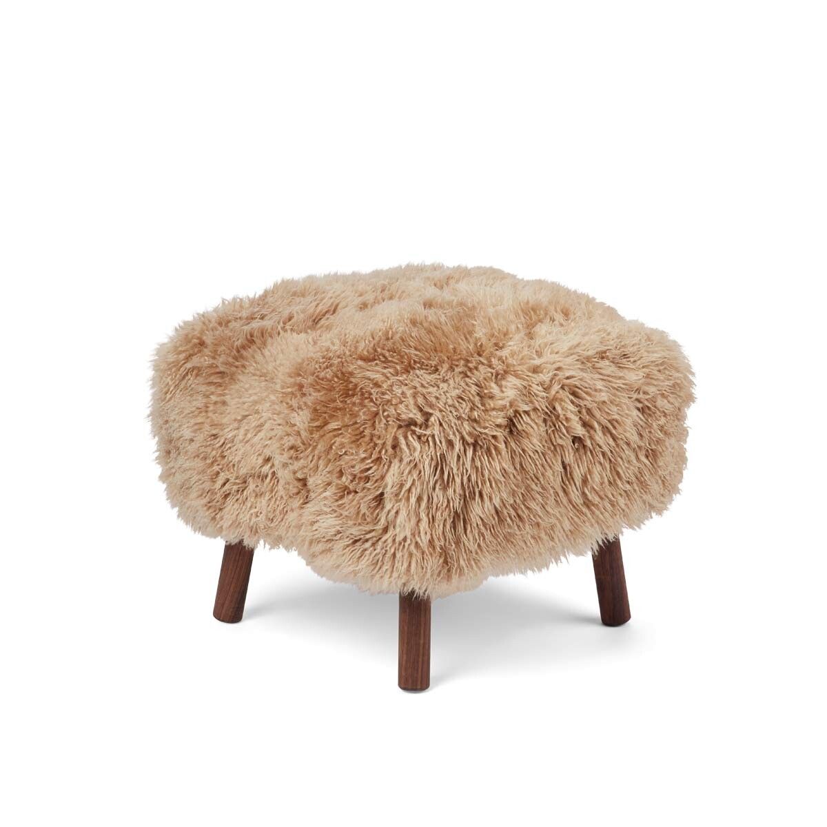 Emily Foot Stool Honey Walnut Legs