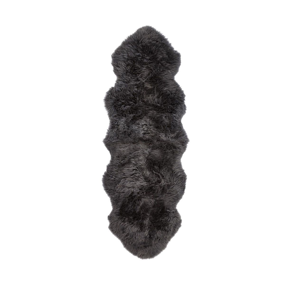 New Zealand Sheepskin Long Wool Rug Steel Large