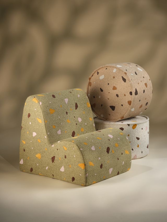 Terrazzo Marble Pouffe